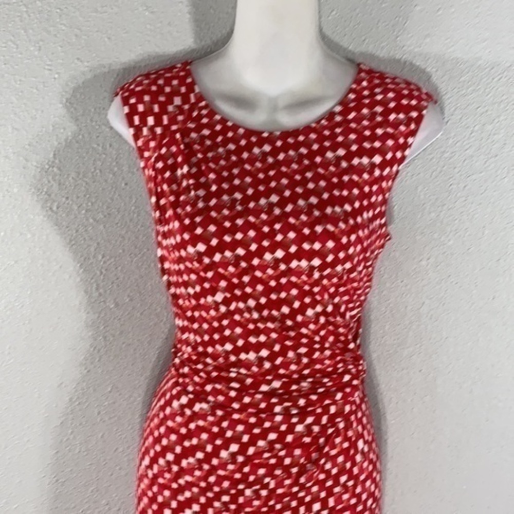 NIC+ZOE Red Printed Sleeveless Sheath Dress - Picture 5 of 12
